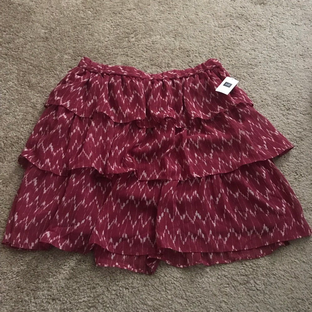 On trend Fall Tiered Ruffle Skirt Gap S NEW NWT